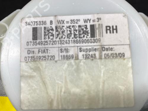 Front right seatbelt FIAT 500 (312_) 1.2 (312AXA1A) | BP33980482I25  - Image 7
