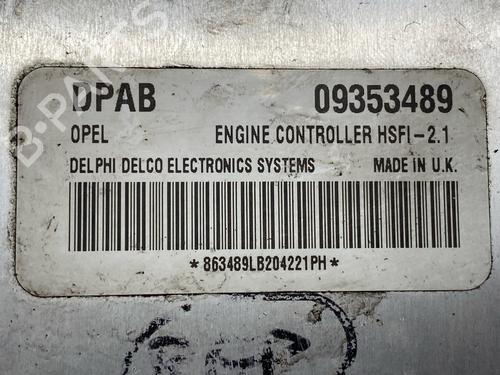 Engine control unit (ECU) OPEL VECTRA B (J96) 1.6 i (F19) | BP29480634M57 
