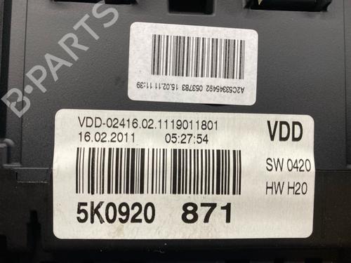 Instrument cluster VW GOLF VI (5K1) 1.4 TSI | BP34536659C47  - Image 7