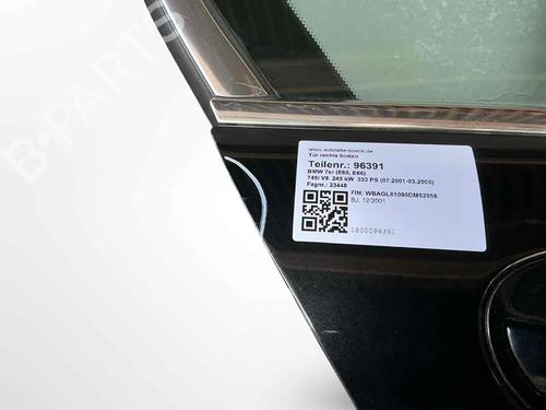 Dør højre bagtil BMW 7 (E65, E66, E67) 745 i, Li | BP38725858C5 - Image 3
