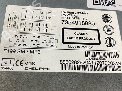 Radio FIAT PUNTO (199_) 1.2 (199AXZ1A, 199BXZ1A) | BP18723640E6 