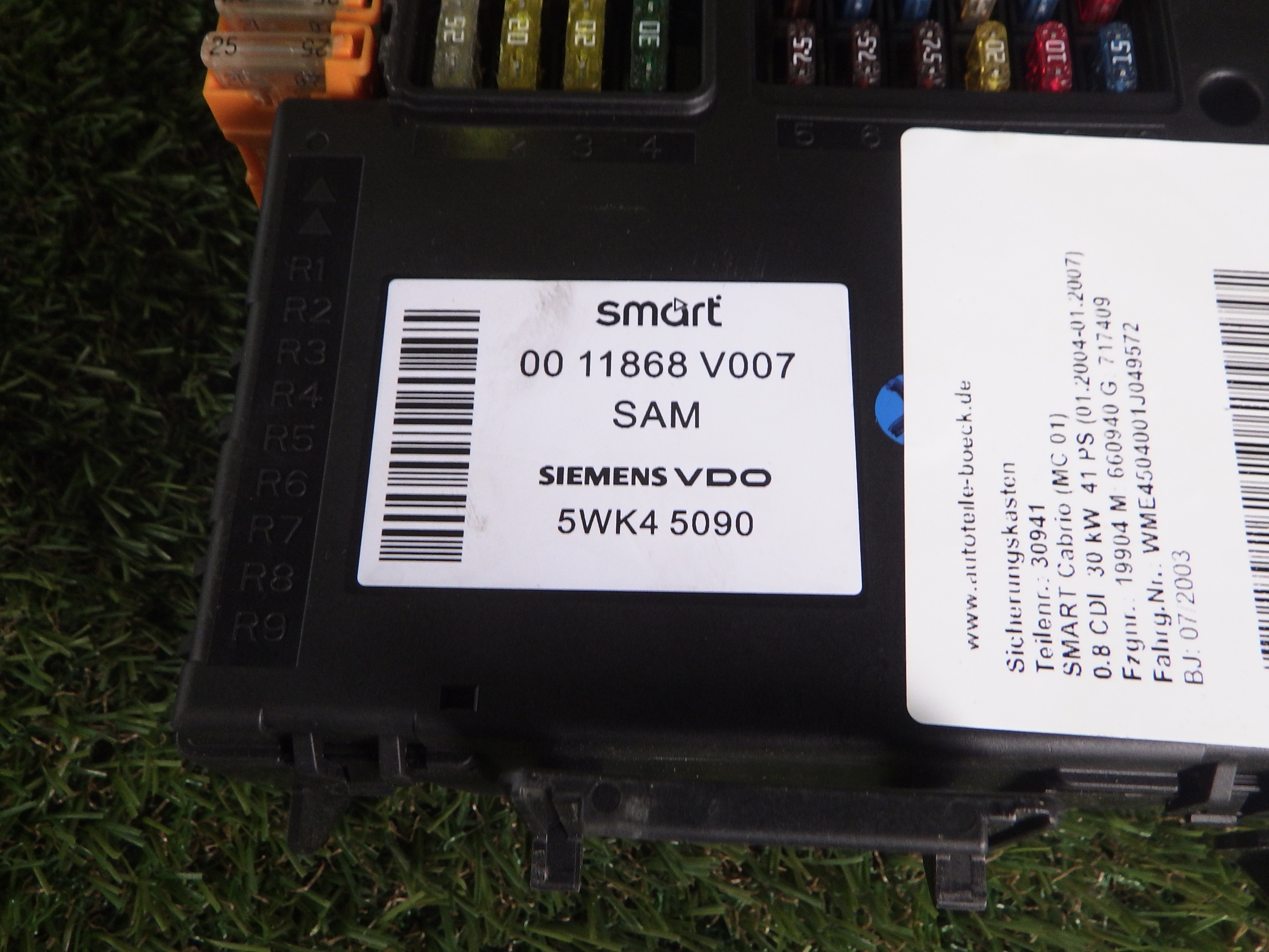 Caja Reles Fusibles Smart Cabrio 450 0 8 Cdi S1olc1 450 401 450 402 450 403 450 400 v007 5wk B Parts