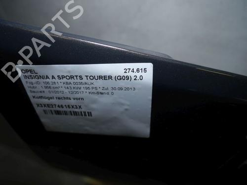 Right front fenders OPEL INSIGNIA A Sports Tourer (G09) 2.0 Biturbo CDTI 4x4 (35) | BP24387933C42