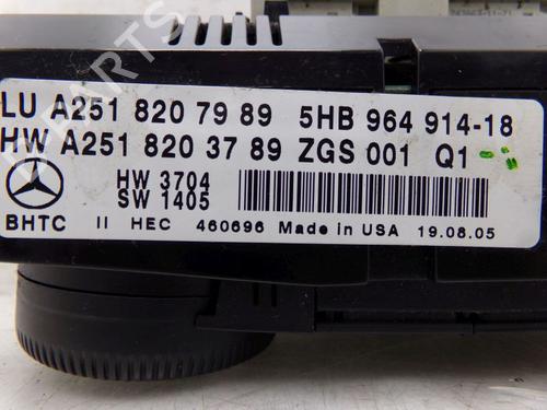 Climate control MERCEDES-BENZ M-CLASS (W164) ML 280 CDI 4-matic (164.120) | BP29644855I5 