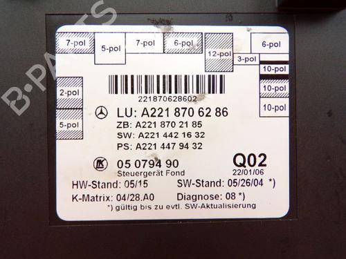 Electronic module MERCEDES-BENZ S-CLASS (W221, V221) S 320 CDI (221.022, 221.122) | BP24391738M83 