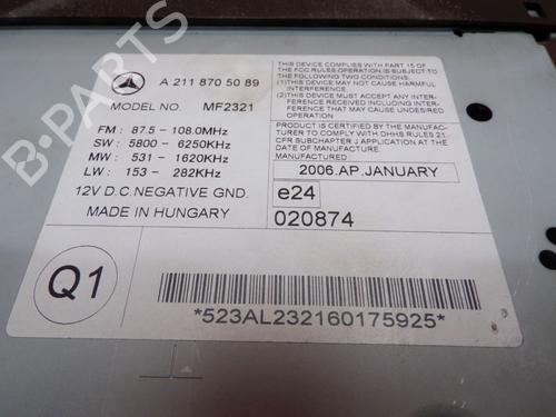Radio MERCEDES-BENZ E-CLASS (W211) E 200 CDI (211.004) | BP24414576E6 