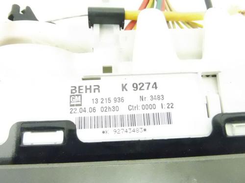 Climate control OPEL MERIVA A MPV (X03) 1.6 (E75) | BP24383236I5 