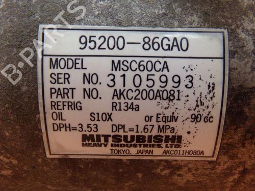 AC compressor SUBARU JUSTY III (G3X) 1.3 AWD (G3X413) | BP28411721M34 
