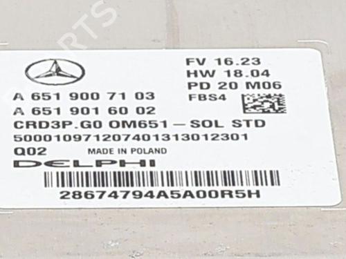 Engine control unit (ECU) MERCEDES-BENZ SPRINTER 3,5-t Platform/Chassis (B907, B910) 311 CDI RWD (907.131, 907.133, 907.135, 907.231, 907.233... | BP38626772M57  - Image 6