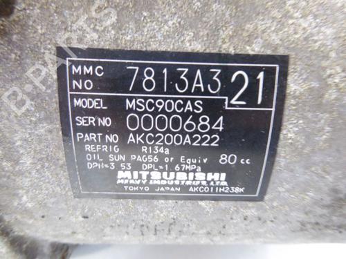 AC compressor MITSUBISHI LANCER VIII Sportback (CX_A) 2.0 DI-D (CX8A) | BP33144619M34 - Image 7