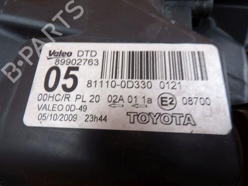 Højre forlygte TOYOTA YARIS (_P9_) 1.0 VVT-i (KSP90_, KSP90R) | BP28363661C29 