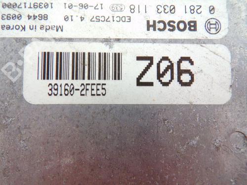 Engine control unit (ECU) HYUNDAI SANTA FÉ III (DM, DMA) 2.2 CRDi 4WD | BP33684372M57 - Image 3