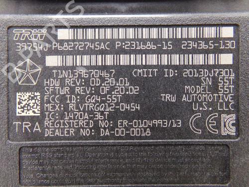 Kollisjonspute styreenhet JEEP CHEROKEE (KL) 2.2 CRD 4x4 | BP30047554M53