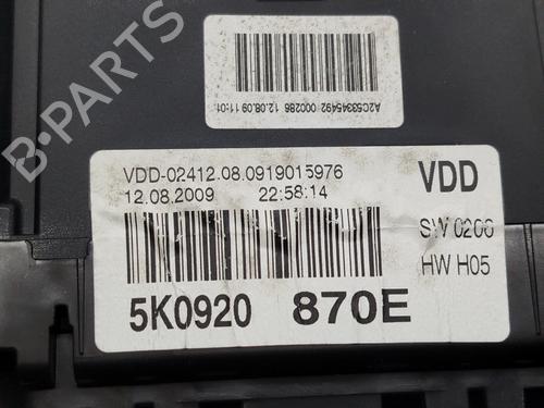 Instrument cluster VW GOLF VI (5K1) 1.6 TDI | BP34606594C47 - Image 5