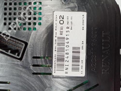 Kombiinstrument RENAULT MEGANE III Hatchback (BZ0/1_, B3_)  | BP17244753C47 
