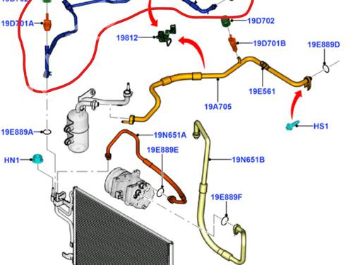 AC pipe FORD KUGA I  | BP28180702M126 