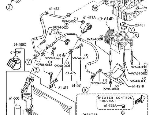 AC pipe MAZDA 3 Saloon (BK) 2.0 (BKEP) | BP17423040M126 