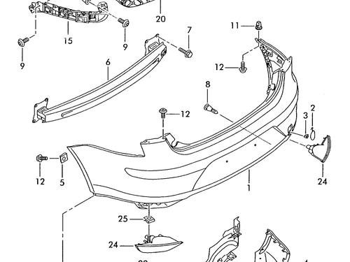 Rear bumper reinforcement SEAT TOLEDO III (5P2)  | BP17421009C73 
