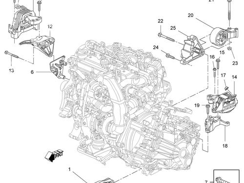 Engine mount OPEL ASTRA J Sports Tourer (P10)  | BP25249256M89 