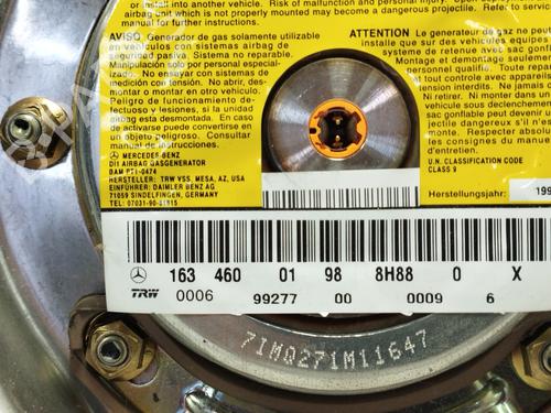 Driver airbag MERCEDES-BENZ M-CLASS (W163) ML 430 (163.172) | BP17421898C9 