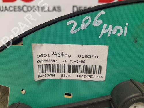 Instrument cluster PEUGEOT 206 Hatchback (2A/C) 2.0 HDI 90 | BP17404895C47 