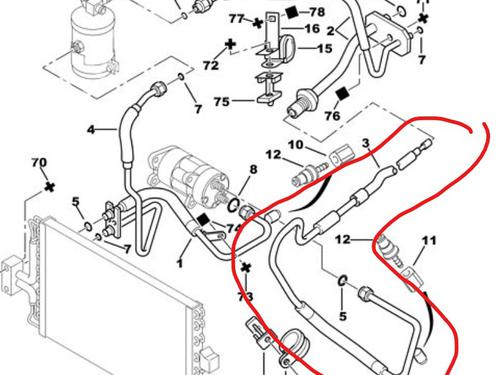 Used AC pipe CITROËN XANTIA (X1_, X2_) 1.9 D (69 hp) 31370992