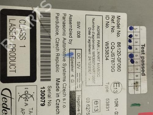 Radio TOYOTA VERSO (_R2_) 2.0 D-4D (AUR20_, AUR20R) | BP17424052E6 