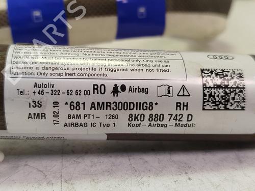Right curtain airbag AUDI A4 B8 (8K2)  | BP27858381C12 