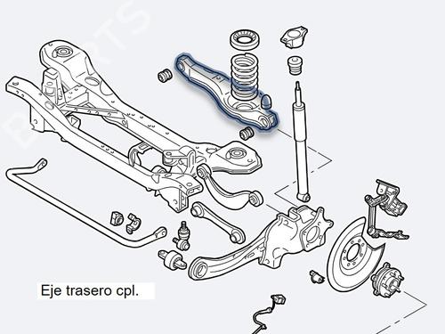 Right rear suspension arm VOLVO S40 I (644) | BP30504817M15
