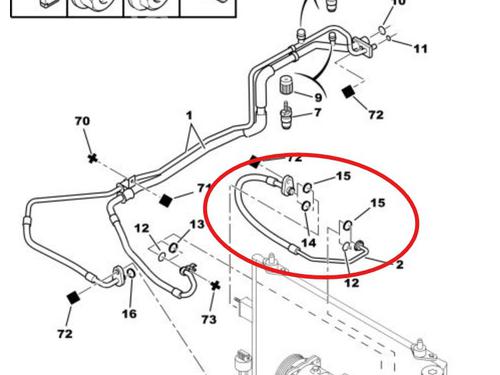 AC pipe CITROËN XSARA Coupe (N0) 2.0 HDI 90 | BP28088844M126 