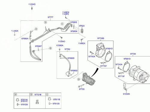 AC pipe HYUNDAI TUCSON SUV Van (TLE)  | BP17426503M126 