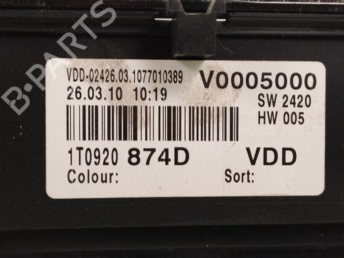 Instrument cluster VW TOURAN (1T1, 1T2)  | BP31051204C47 