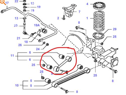 Left rear suspension arm FORD MAVERICK (UDS, UNS) 2.7 TD | BP30387602M14 