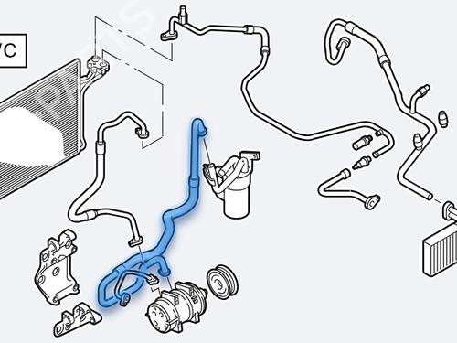 AC pipe VOLVO S40 II (544) 1.6 D | BP28180681M126 