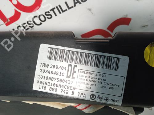 Right curtain airbag VW TOURAN (1T1, 1T2) 1.9 TDI | BP17413000C12 