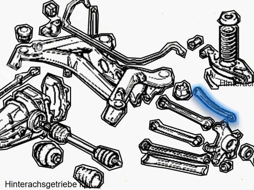 Left rear suspension arm MERCEDES-BENZ 190 (W201) Turbo-D 2.5 (201.128) | BP23225808M14