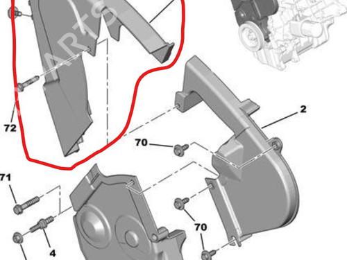 Used Timing cover CITROËN XSARA PICASSO (N68) 2.0 HDi (90 hp) 29290012