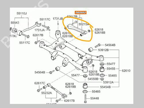 Right rear suspension arm KIA SPORTAGE II (JE_, KM_)  | BP17420886M15 