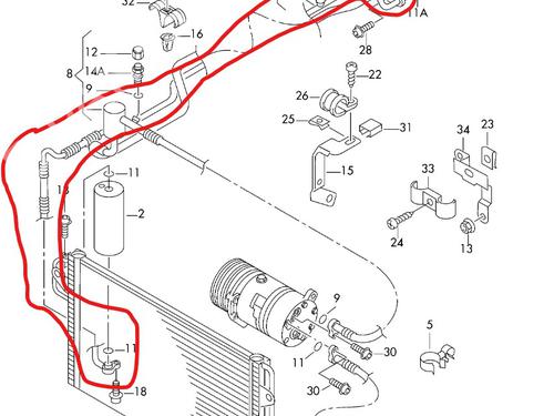 AC pipe AUDI A3 (8L1) 1.8 | BP28180723M126 