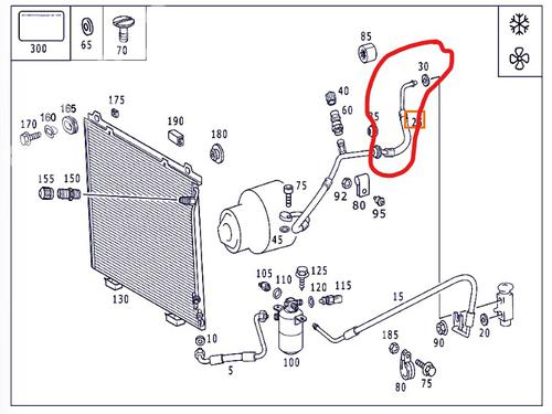 AC pipe MERCEDES-BENZ E-CLASS (W210) E 280 (210.063) | BP28180729M126 
