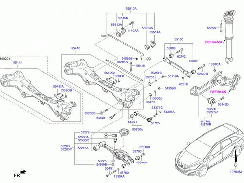 Left rear suspension arm HYUNDAI i40 I (VF) 1.7 CRDI | BP22411999M14 