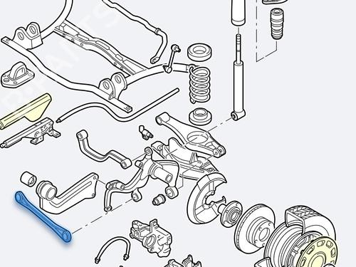 Right rear suspension arm SEAT LEON (1P1) 1.9 TDI | BP23225785M15 