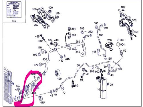 AC pipe MERCEDES-BENZ S-CLASS (W221, V221) S 350 (221.056, 221.156) | BP28180605M126 
