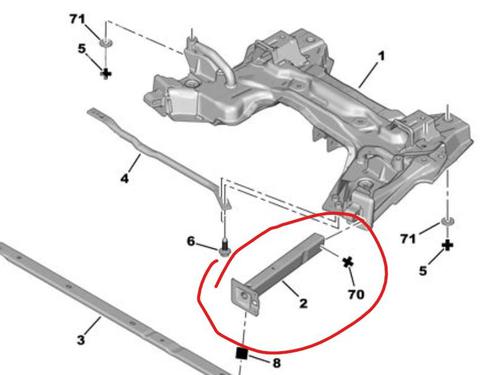 Front bumper reinforcement PEUGEOT 207 SW (WK_)  | BP17426917C109 
