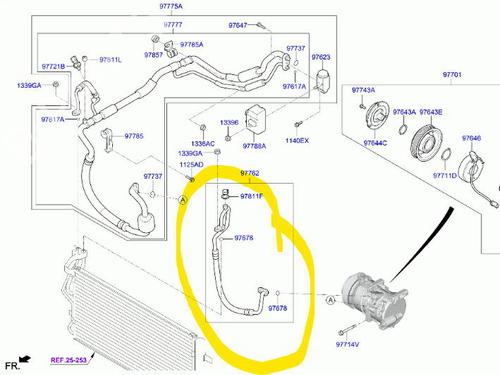 AC pipe HYUNDAI KONA (OS, OSE, OSI)  | BP17417019M126 