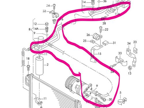 Used AC pipe VW GOLF IV (1J1) [1997-2008]  30568708