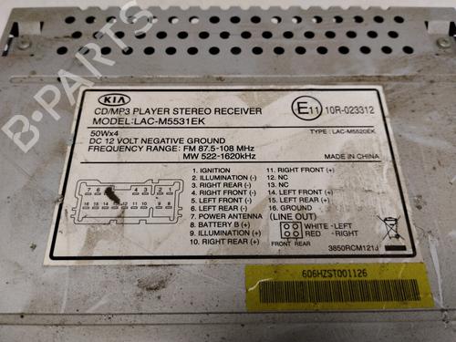 Radio KIA CERATO I Hatchback (LD) 1.5 CRDi | BP17412929E6 