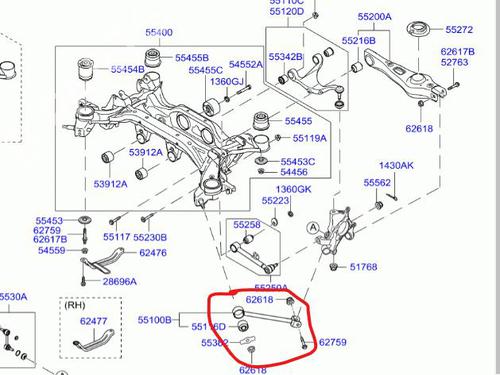 Left rear suspension arm HYUNDAI SANTA FÉ II (CM) 2.2 CRDi GLS | BP17420055M14 