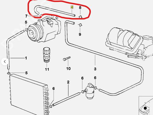 AC pipe BMW 5 (E39) 525 d | BP28180716M126 
