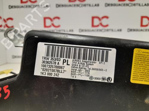 Passasjer kollisjonspute VW GOLF V (1K1) 1.6 FSI | BP17408583C10 